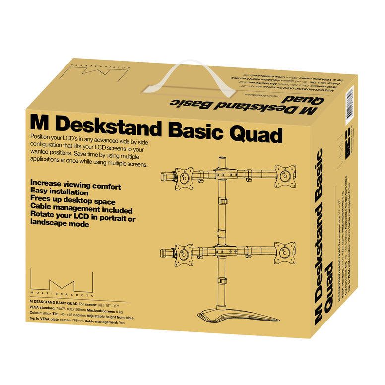 Dark Khaki Multibrackets M Deskstand Basic Quad