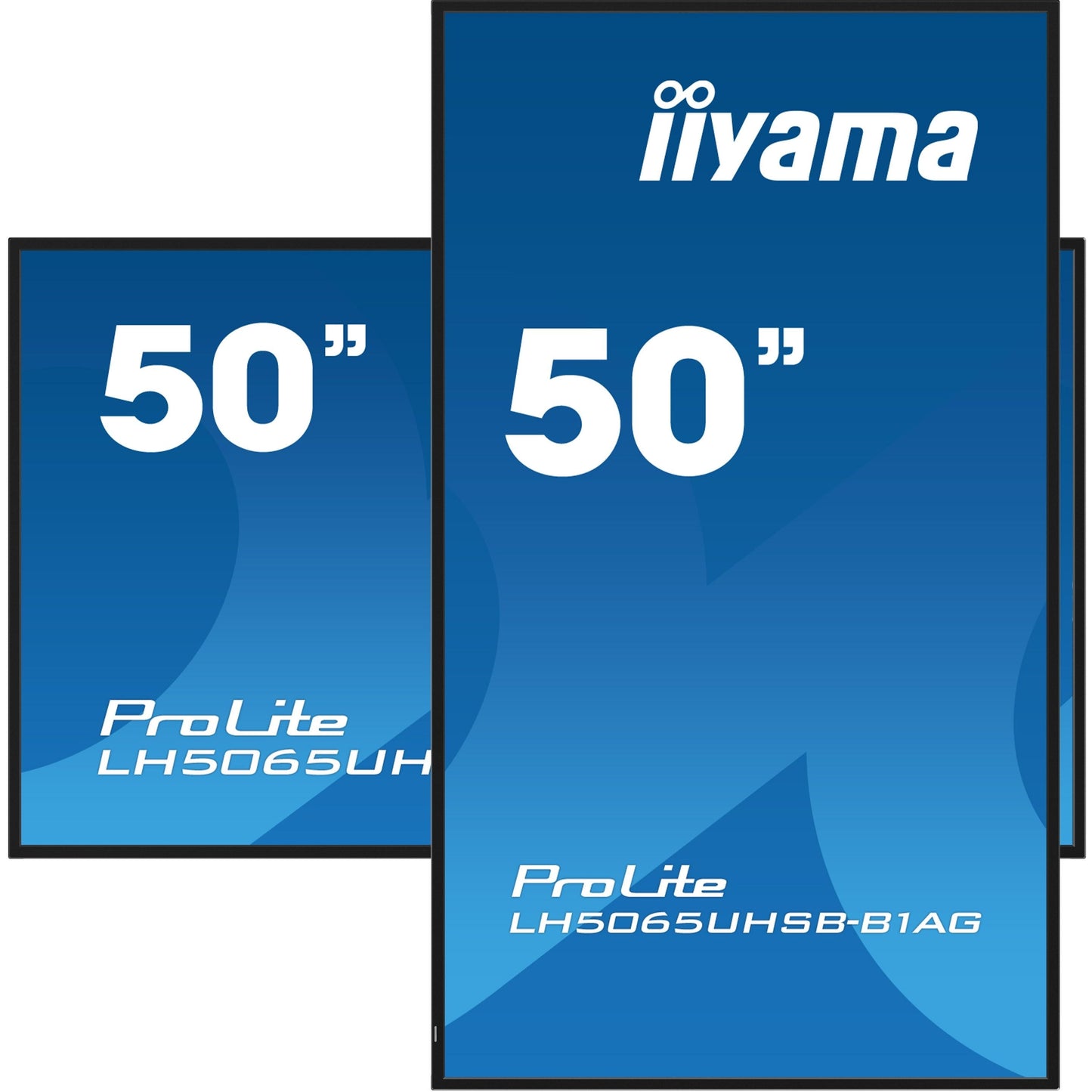 Dark Cyan iiyama LH5065UHSB-B1AG Signage Display Digital signage flat panel 125.7 cm (49.5") LCD Wi-Fi 800 cd/m² 4K Ultra HD Black Built-in processor Android 11 24/7