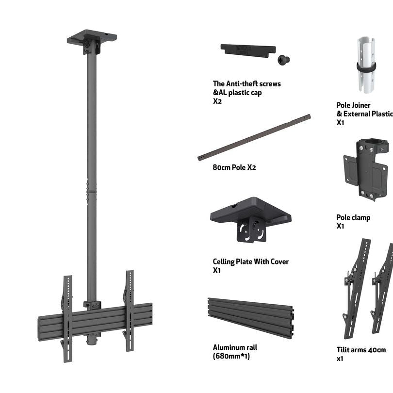 Dark Slate Gray Multibrackets M Ceiling Mount Pro MBC1U