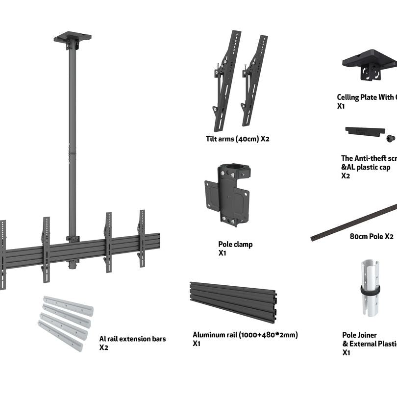 Dark Slate Gray Multibrackets M Ceiling Mount Pro MBC2X1U