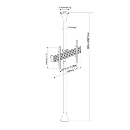 Light Gray Multibrackets M Floor to Ceiling Mount Pro MBFC1U