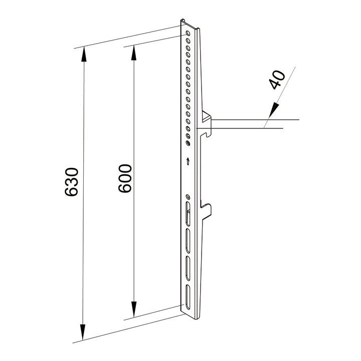 White Smoke Multibrackets M Pro Series - Fixed Arms 600mm