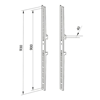 Dark Slate Gray Multibrackets M Pro Series - Fixed Arms 900mm