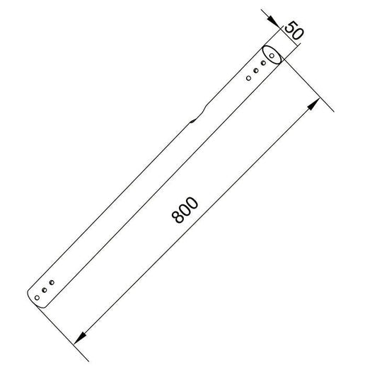 Lavender Multibrackets M Pro Series - Extension Pipe 0.8m Black