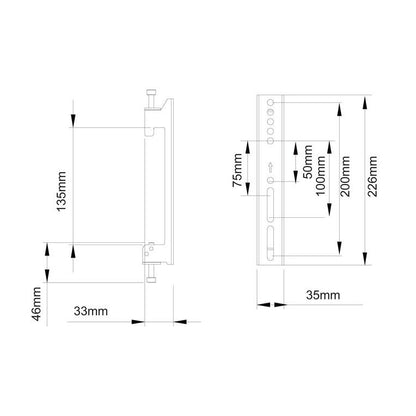 Light Gray Multibrackets M Pro Series - Fixed Arms 200mm