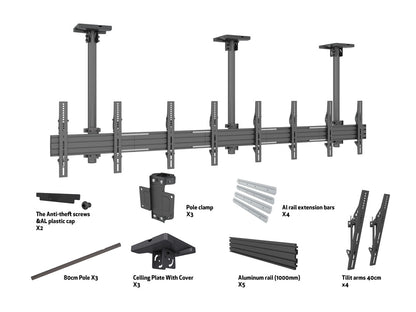 Dim Gray Multibrackets M Menu Board Mount Pro MBC4X1U