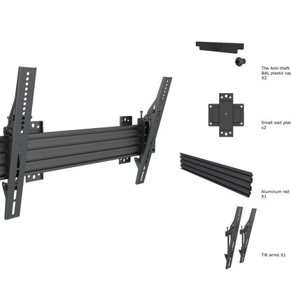 Dark Slate Gray Multibrackets M Wallmount Pro MBW1U Tilt Black