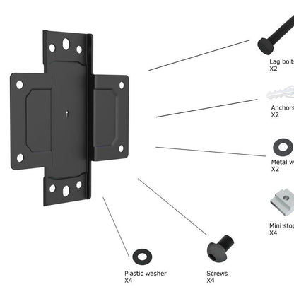 Dark Slate Gray Multibrackets M Pro Series - Wallmount Plate Small