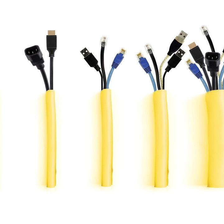 Dark Slate Gray Multibrackets M Universal Cable Sock Self Wrapping 40mm Yellow 25m