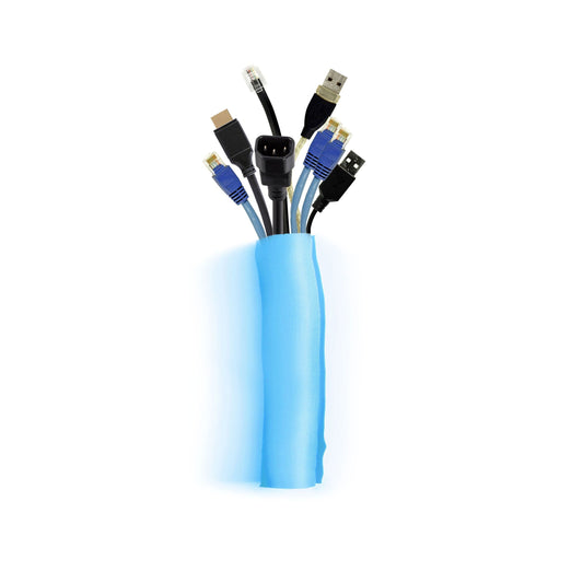 Pale Turquoise Multibrackets M Universal Cable Sock Self Wrapping 40mm Blue 25m