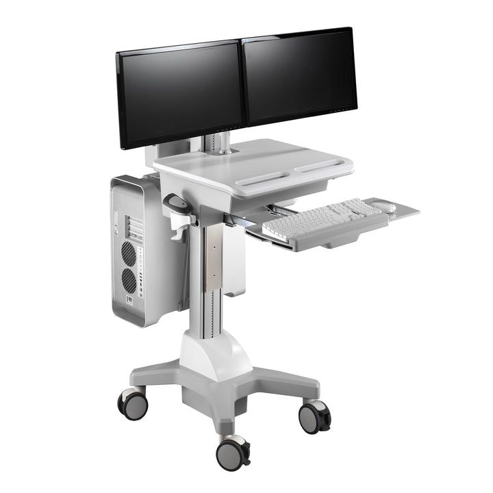 Gray Multibrackets M Workstation Dual Arm DT