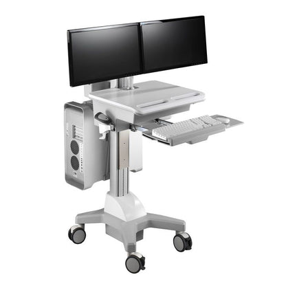 Gray Multibrackets M Workstation Dual Arm DT