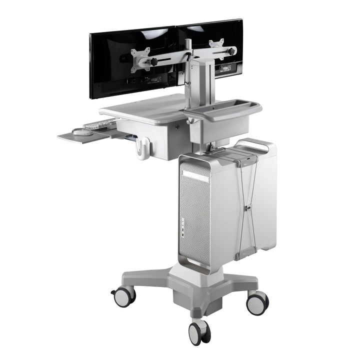 Gray Multibrackets M Workstation Dual Arm DT