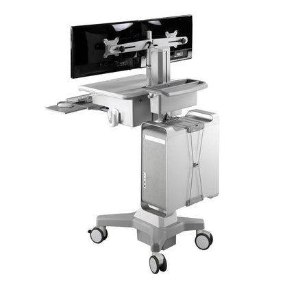 Gray Multibrackets M Workstation Dual Arm DT
