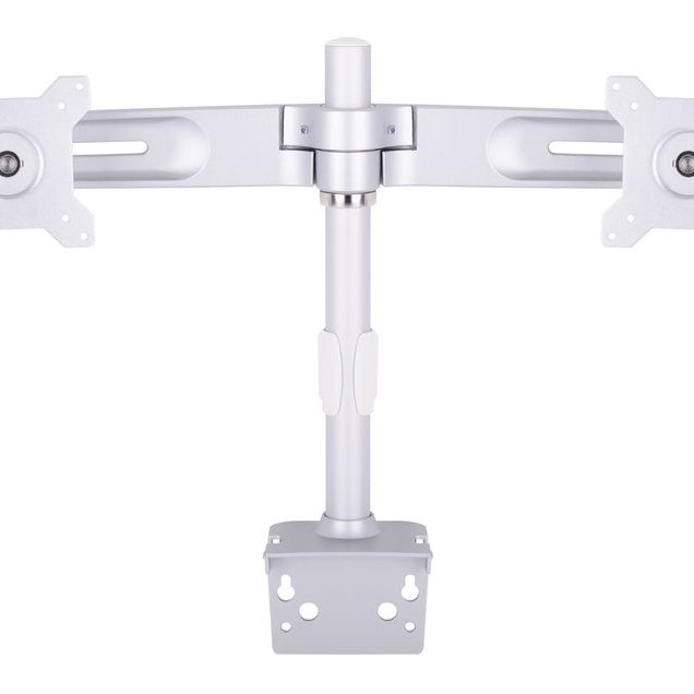 Light Gray Multibrackets M Workstation Dual Arm DT