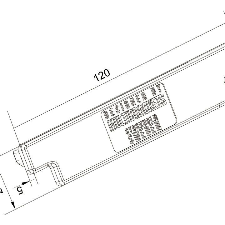 Dark Slate Gray Multibrackets M Pro Series - Rail End Cover