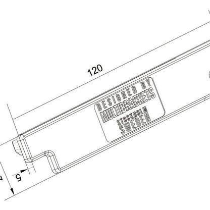 Dark Slate Gray Multibrackets M Pro Series - Rail End Cover