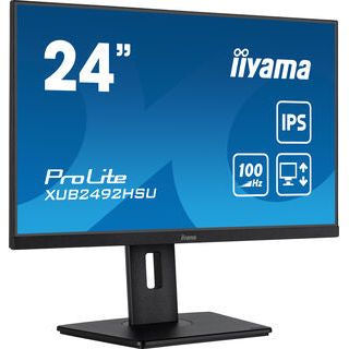 Dark Cyan iiyama ProLite XUB2492HSU-B6 24" IPS 100Hz Full HD Display with Height Adjust Stand