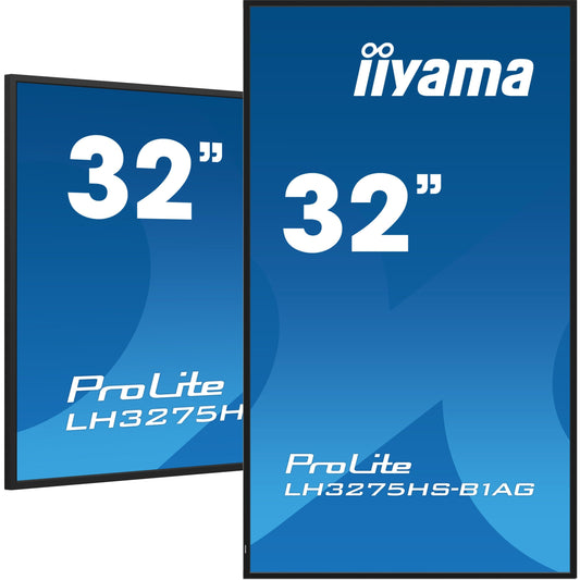 Dark Cyan iiyama ProLite Digital signage flat panel 81.3 cm (32") LCD Wi-Fi 500 cd/m² Full HD Black Built-in processor Android 11 24/7