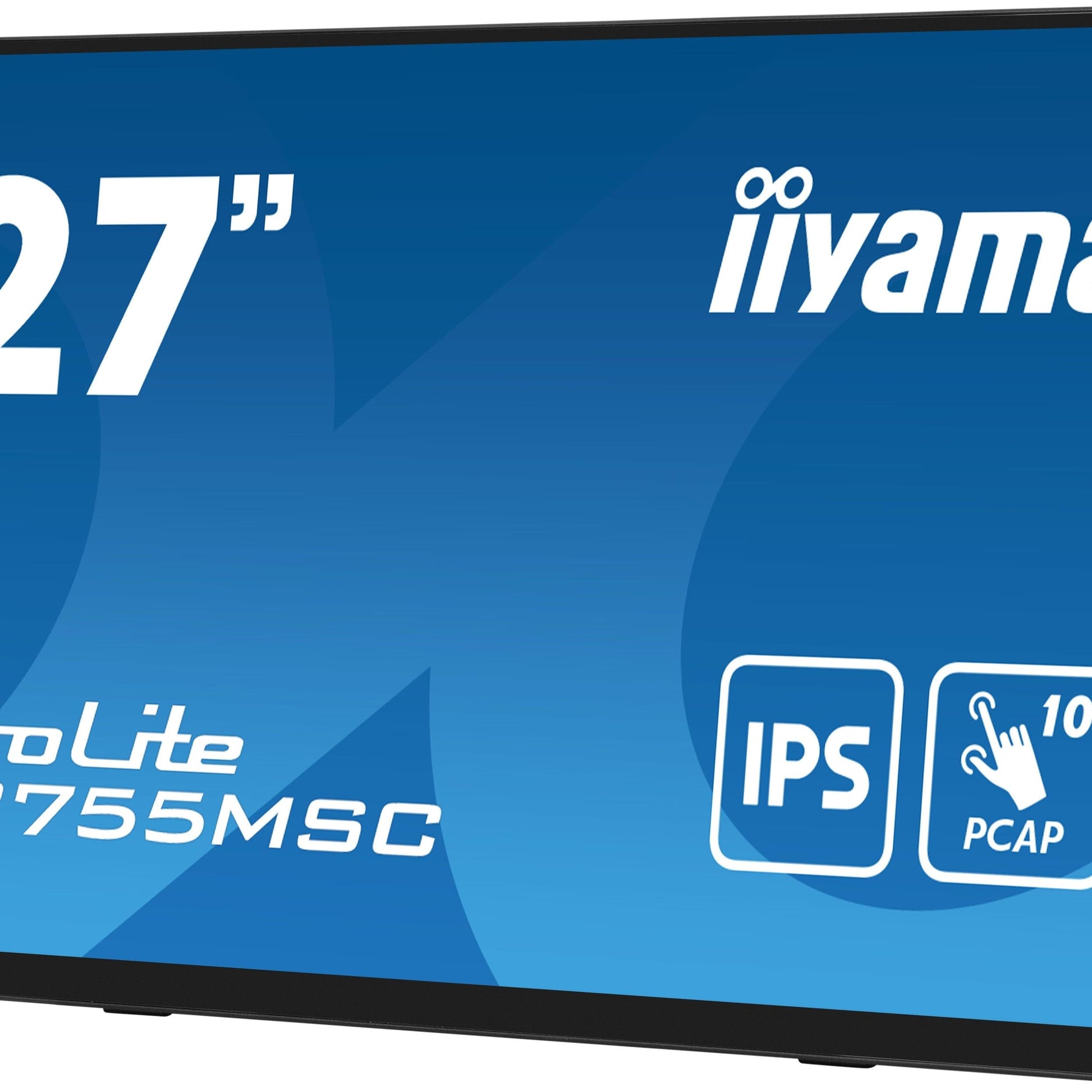 Dark Cyan iiyama ProLite T2755MSC-B1 computer monitor 68.6 cm (27") 1920 x 1080 pixels Full HD LED Touchscreen Tabletop Black