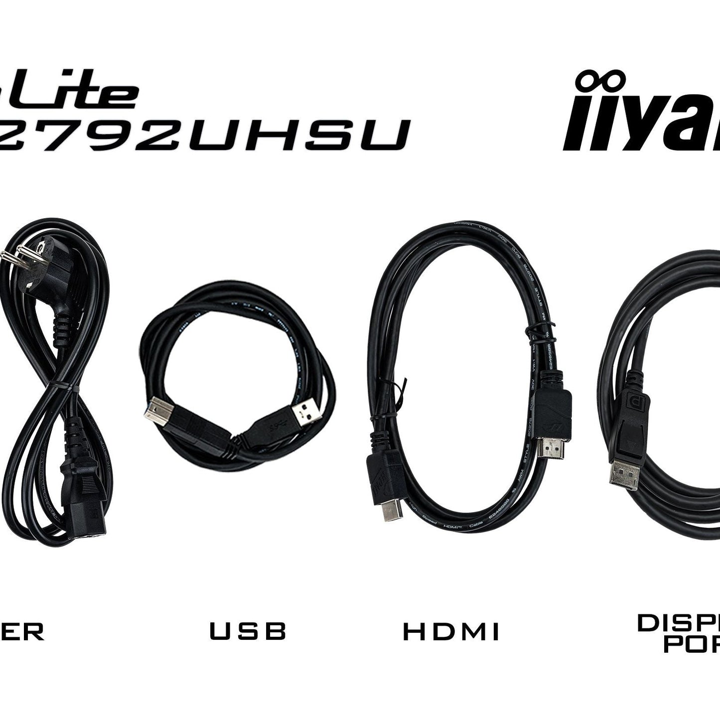 Black iiyama ProLite XU2792UHSU-B6 computer monitor 68.6 cm (27") 3840 x 2160 pixels 4K Ultra HD LED Black
