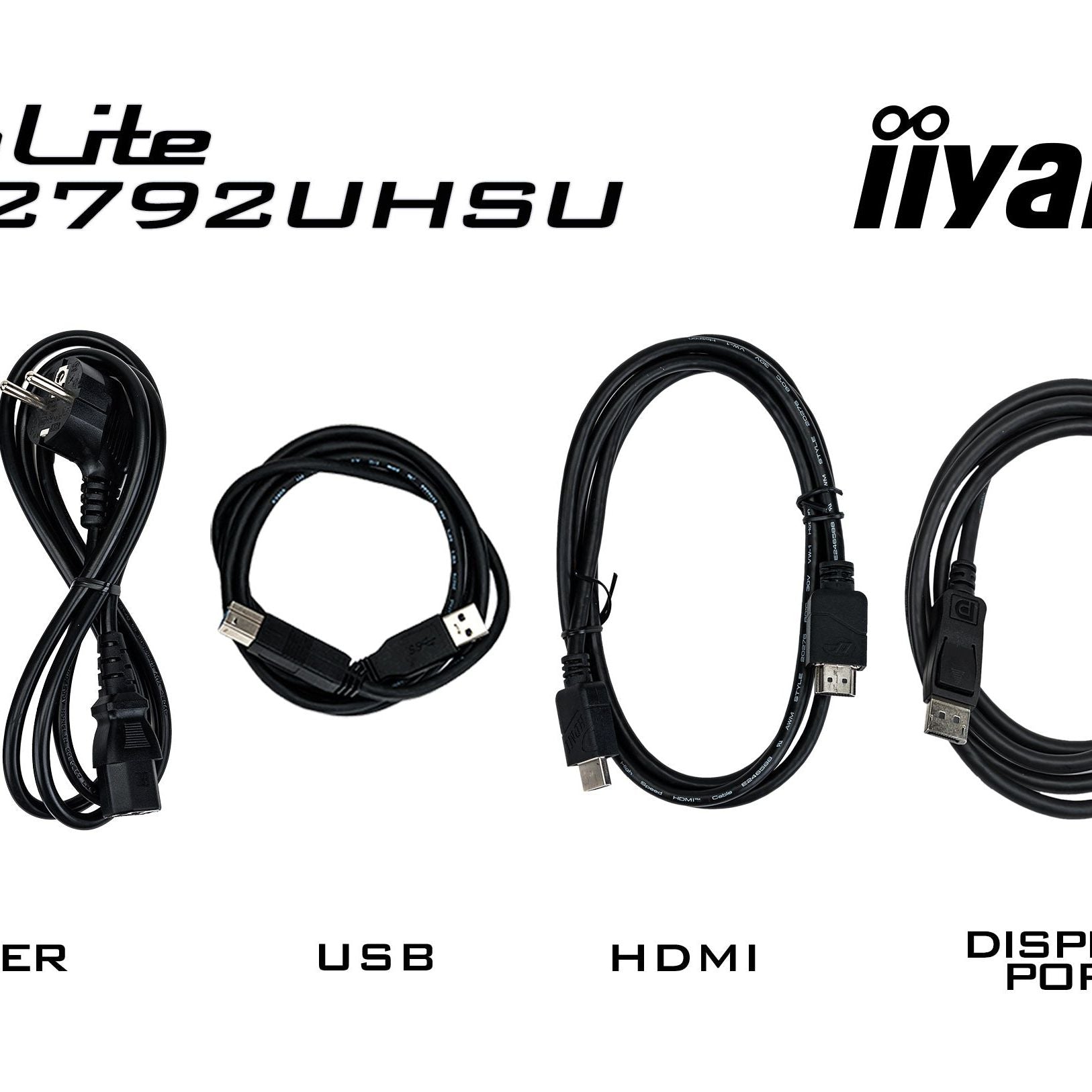 Black iiyama ProLite XU2792UHSU-B6 computer monitor 68.6 cm (27") 3840 x 2160 pixels 4K Ultra HD LED Black