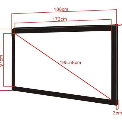 Black Multibrackets M 16:9 Framed Projection Screen 172x97, 77"