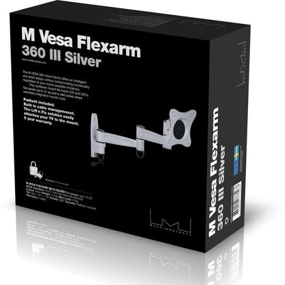 Black Multibrackets M VESA Flexarm 360 III Silver 75 100 200
