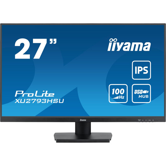 Dark Cyan iiyama ProLite XU2793HSU-B6 27” IPS technology panel with USB hub and 100Hz refresh rate