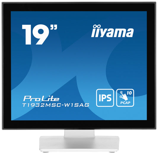 Dark Cyan iiyama ProLite T1932MSC-W1SAG 19" 10pt Capactive IP Touchscreen in White