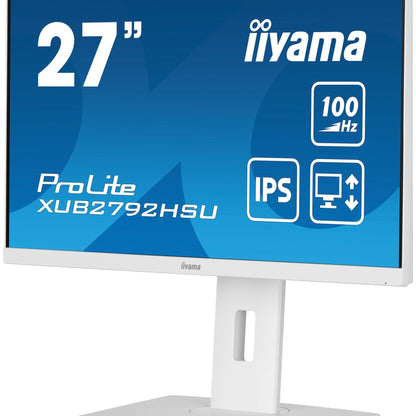 Dark Cyan iiyama ProLite XUB2792HSU-W6 27" IPS 100Hz LED Full HD Display in White