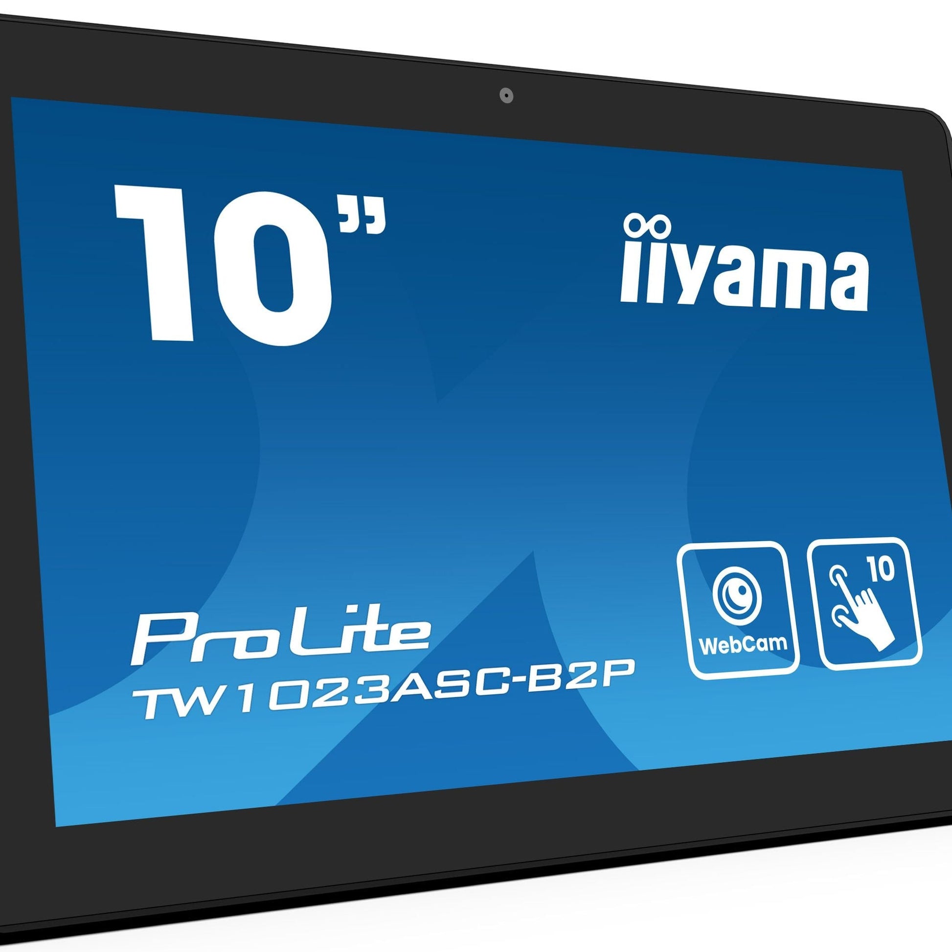 Dark Cyan iiyama ProLite TW1023ASC-B2P 10.1" Touch Panel PC with AndroidOS, PoE and Built-in Camera/Mic