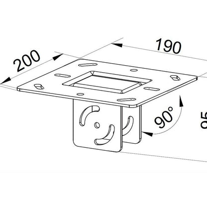 Lavender Multibrackets M Pro Series - Ceiling Plate HD