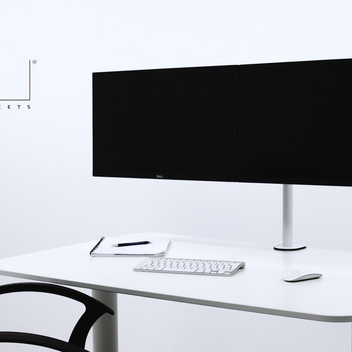 Lavender Multibrackets M VESA Deskmount Officeline Dual White