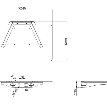 Light Gray Multibrackets M Computer Shelf Motorized Touch Tilt & Table 120 kg Max