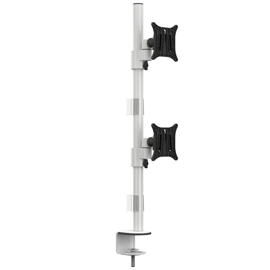 Dark Slate Gray Multibrackets M VESA Deskmount Officeline Dual Vertical White