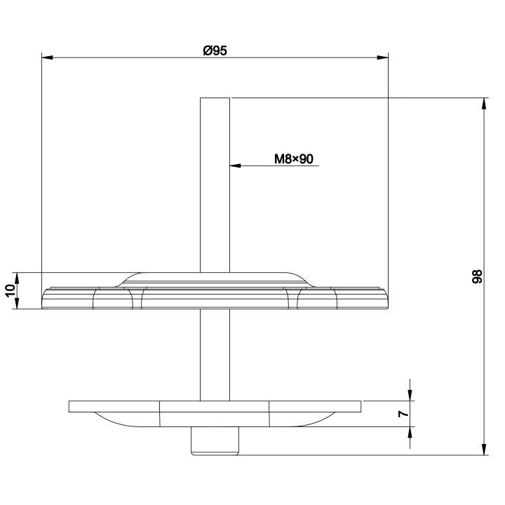 Light Slate Gray Multibrackets M VESA Deskmount Officeline Grommet Base White
