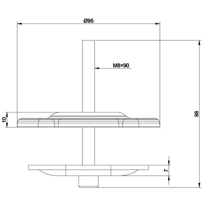Light Slate Gray Multibrackets M VESA Deskmount Officeline Grommet Base White