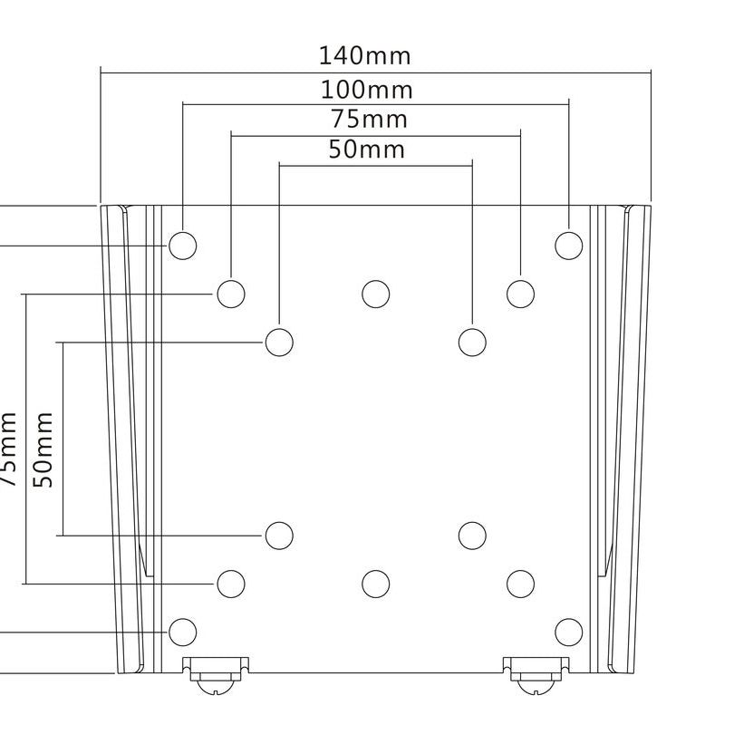 Light Gray Multibrackets M VESA Wallmount I Black 50x50 75x75 100x100