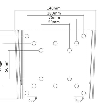 Light Gray Multibrackets M VESA Wallmount I Black 50x50 75x75 100x100