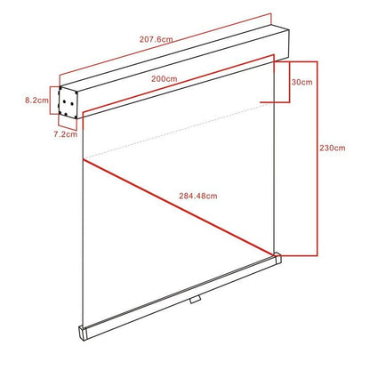 White Smoke Multibrackets M 1:1 Manual Projection Screen 200x200, 112" White Edition