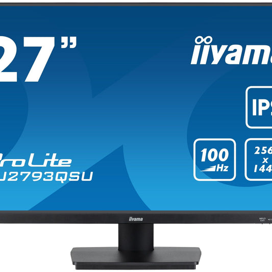 Dark Cyan iiyama ProLite XU2793QSU-B7 LED display 68.6 cm (27") 2560 x 1440 pixels Wide Quad HD Black