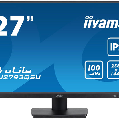 Dark Cyan iiyama ProLite XU2793QSU-B7 LED display 68.6 cm (27") 2560 x 1440 pixels Wide Quad HD Black