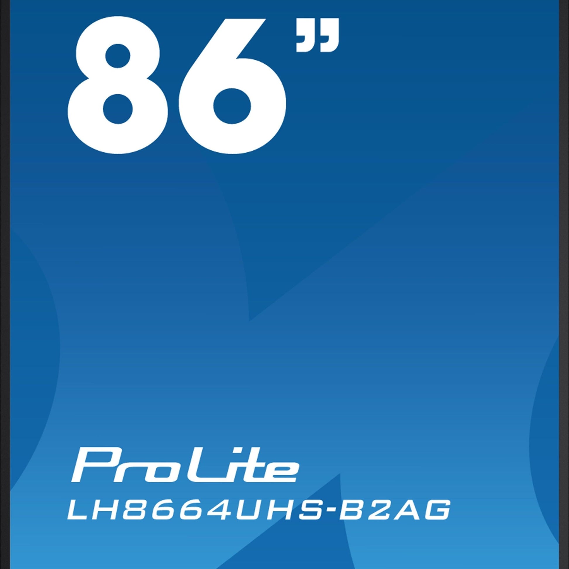 Dark Cyan iiyama LH8664UHS-B2AG Signage Display Digital signage flat panel 2.18 m (86") Wi-Fi 500 cd/m² 4K Ultra HD Black Built-in processor Android 24/7