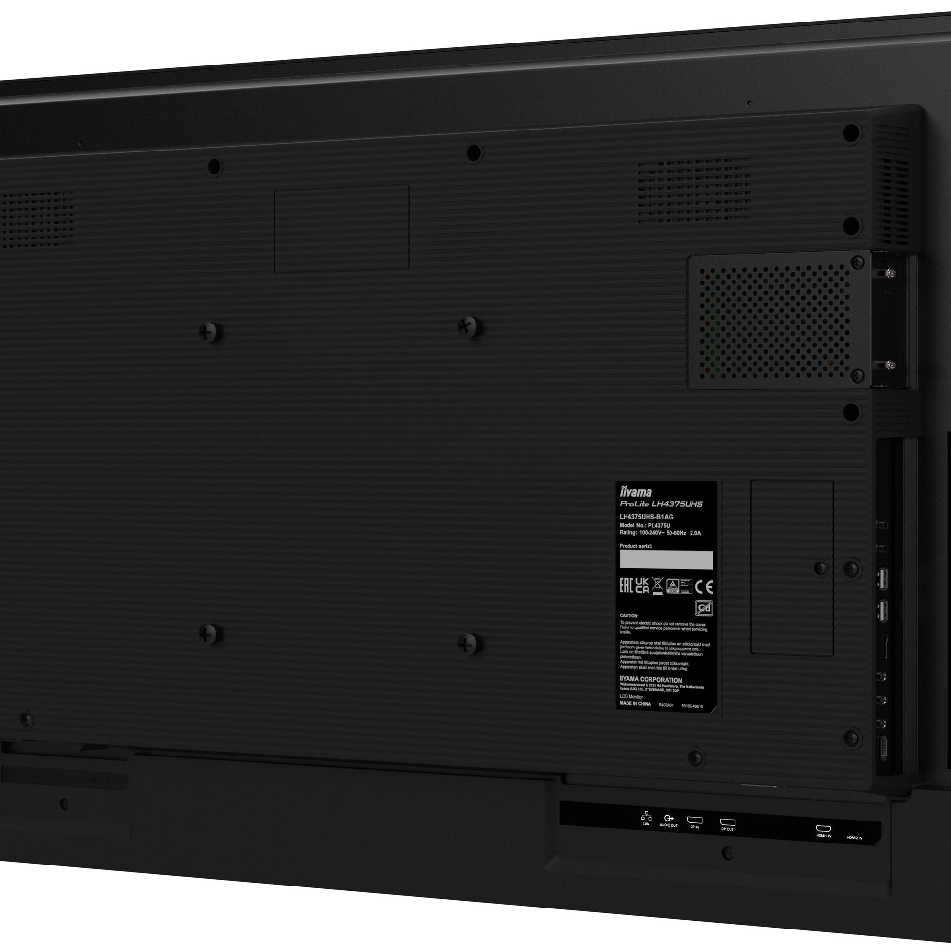 Black iiyama LH5065UHSB-B1AG Signage Display Digital signage flat panel 125.7 cm (49.5") LCD Wi-Fi 800 cd/m² 4K Ultra HD Black Built-in processor Android 11 24/7