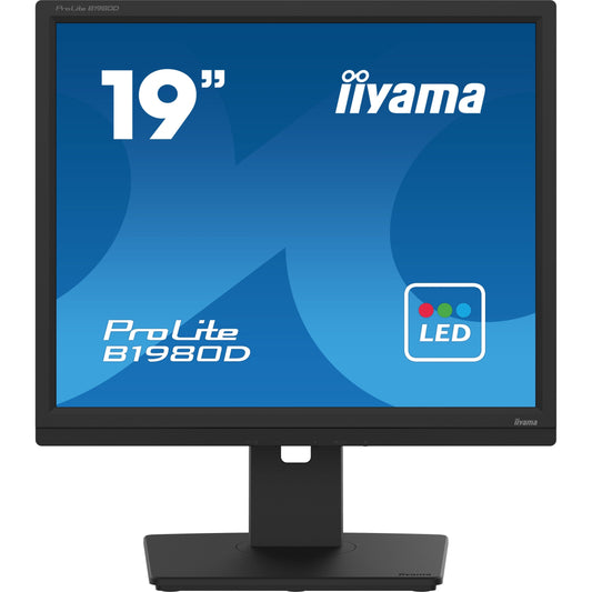 Dark Cyan iiyama ProLite B1980D-B5 19" Monitor designed for business, is an impressive LED-backlit monitor with height adjustable stand.