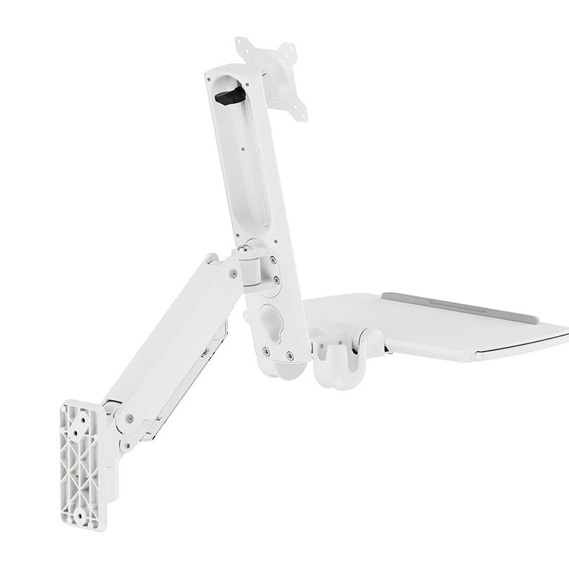 Light Gray Multibrackets M Workstation Arm Single Basic