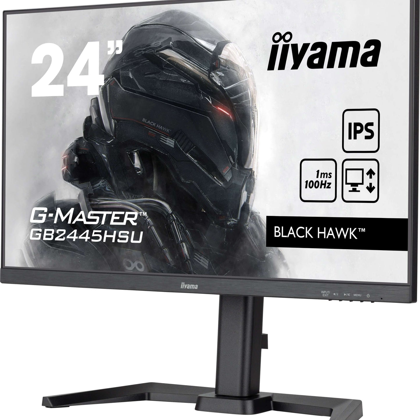 Light Gray iiyama G-MASTER GB2445HSU-B2 LED display 60.5 cm (23.8") 1920 x 1080 pixels Full HD Black