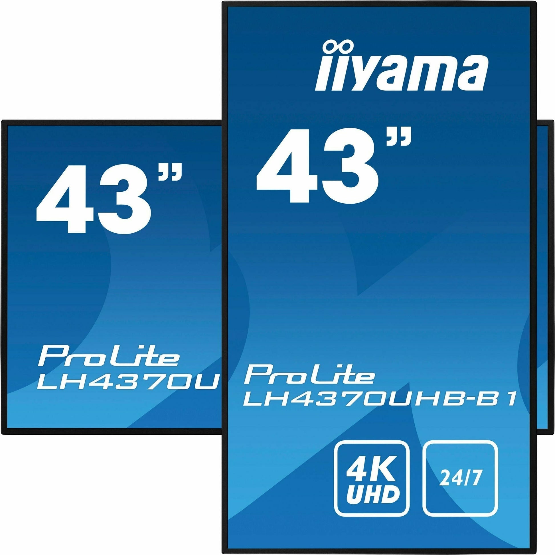 Dark Cyan iiyama ProLite LH4370UHB-B1 43” Large Format Display with 24/7, 4K UHD, Android 9.0 and 700cd/m² High Brightness