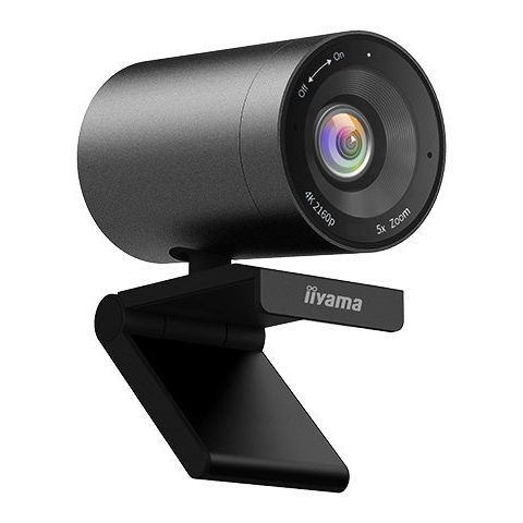 Dark Slate Gray iiyama UC-CAM10PRO-1 4K Webcam with Built in Microphone and 120 degree view with Auto Tracking